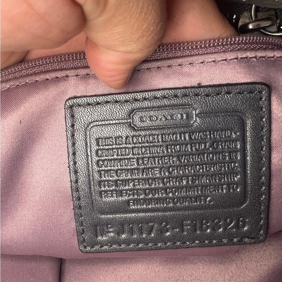 Gray leather Coach purse - Picture 3 of 4